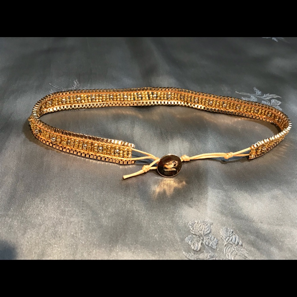 Choker collar beaded necklace